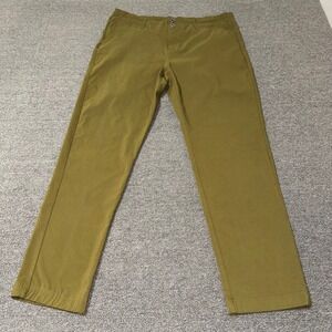 Swiss Alps Olive Green Stretch Hiking Pants Straight Leg Utility Size Large